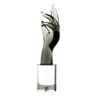 Glass Hand Sculpture by Livio Seguso, 1970s For Sale