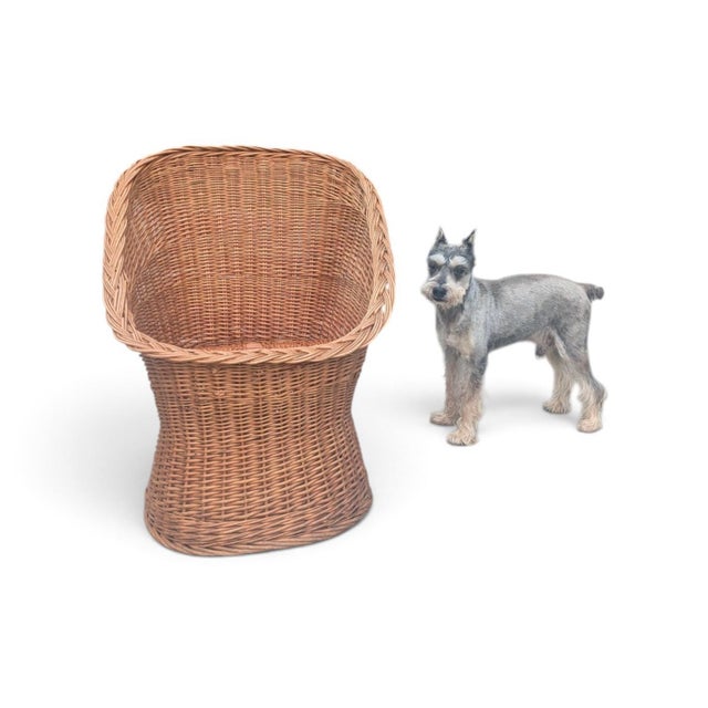 1960s Wicker Braided Barrel Egg Chair For Sale - Image 13 of 13