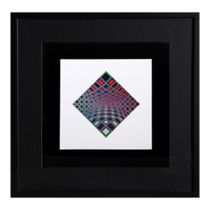 Victor Vasarely, Ond Kett, Offset Lithograph