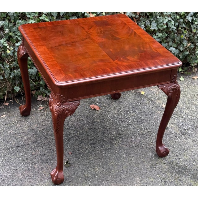 2000 - 2009 Early 21st Century Flame Mahogany Ball and Claw End Table For Sale - Image 5 of 10