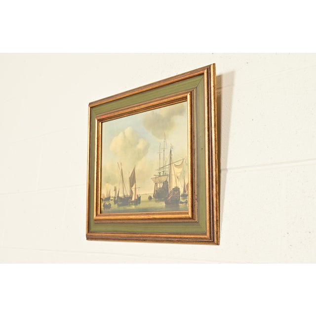 Traditional William Van De Velde "Ships in the Roads" Framed Print For Sale - Image 3 of 13