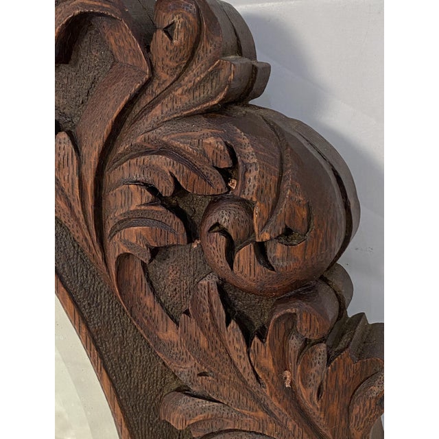 Black Black Forest Oval Beveled Mirror With Hand Carved Frame (H 25 1/2 X W 20 1/2) For Sale - Image 8 of 10