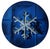 Paper Snowflake 3 by Amy Ordoveza | Oil on aluminum composite panel Snowflake on blue background For Sale