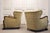 1920s Vintage Swedish Wingback Chairs with Golden Velvet and Carved Oak Armrests, 1920s, Set of 2 For Sale - Image 5 of 11