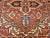 Vintage Persian Heriz Serapi Area Rug, Handwoven Geometric Pattern, Brick Red & Ivory, 4’ X 4’ For Sale - Image 9 of 12