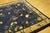 1920s Blue Navy Floral Deco Antique Chinese Peking Rug Handknotted Wool For Sale - Image 9 of 11