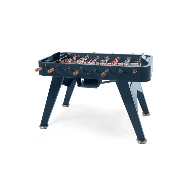 Transitional RS Barcelona RS2 Stainless Steel Foosball Table, Blue For Sale - Image 3 of 3