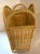 Boho Chic Vintage Natural Wicker Magazine Rack Basket For Sale - Image 3 of 9