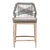 Loom Outdoor Counter Stool, Smoke Grey Teak with Platinum Rope For Sale