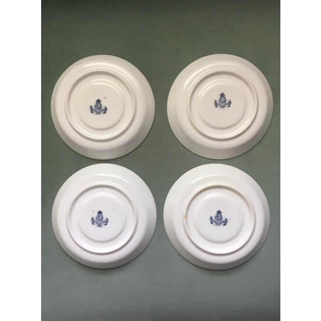 Antique Royal Doulton Blue & White China Saucers Set of 4 Chairish
