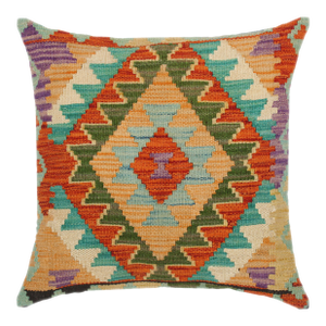 Rustic Turkish Annabel Hand Woven Kilim Throw Pillow