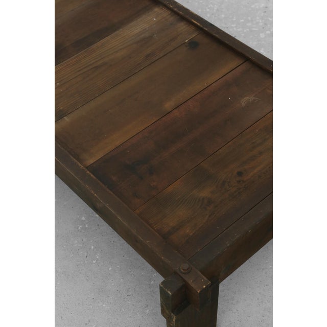 Wood Late 19th Century Primitive Rectangular Coffee Table For Sale - Image 7 of 7