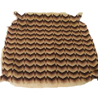 Midcentury Handmade Bargello ( Needlepoint ) Chair Cover For Sale