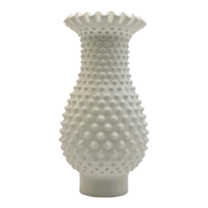 Fenton Hobnail Milk Glass Hurricane Lamp Shade