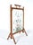 A very attractive Victorian Bamboo hand-painted glass fire screen, raised on bamboo trestle legs. The central panel made...