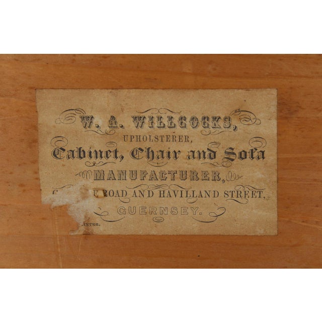 Antique Empire Linen Press Crafted by W. A. Willcocks of Guernsey For Sale - Image 17 of 18