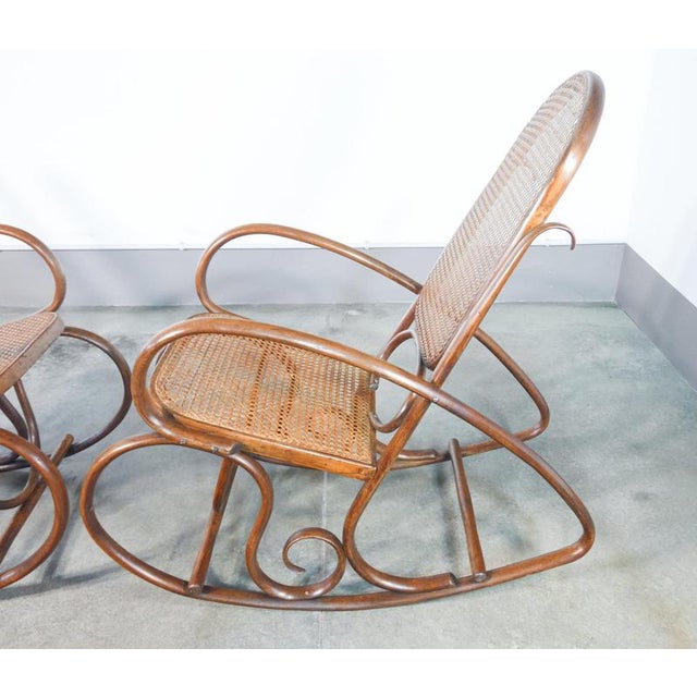 19th Century Wooden Rocking Chairs, Set of 2 For Sale - Image 4 of 18
