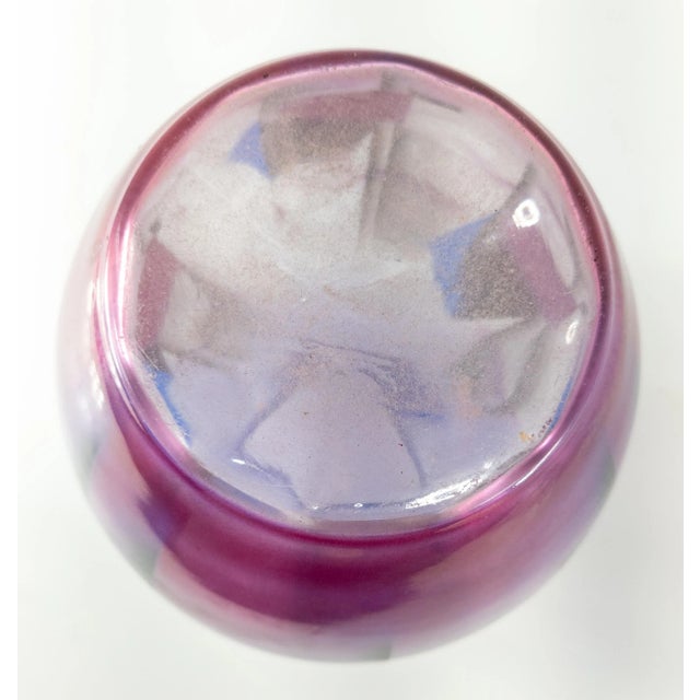 Glass 1930's Art Deco Czech Art Glass Vase With Modernist Style For Sale - Image 7 of 10