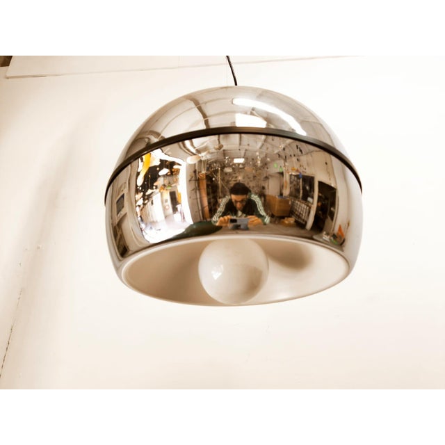 Chromed Pendant Light with Double Light For Sale - Image 5 of 9