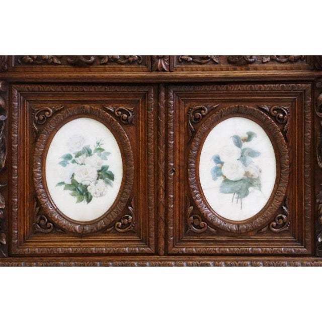 19th Century French Renaissance Revival Signed Hunt Cabinet For Sale In Dallas - Image 6 of 11
