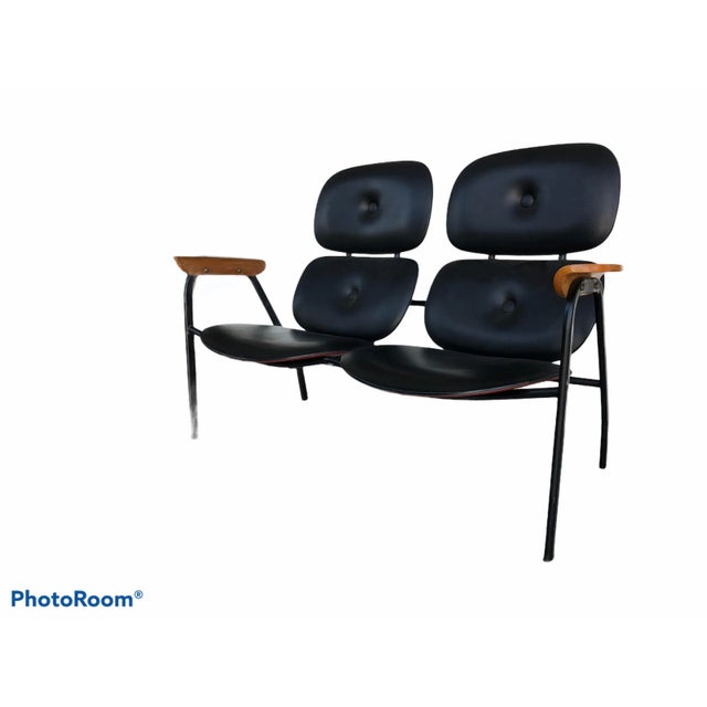 1950s Vintage European Poltranova Midcentury Settee For Sale - Image 5 of 9