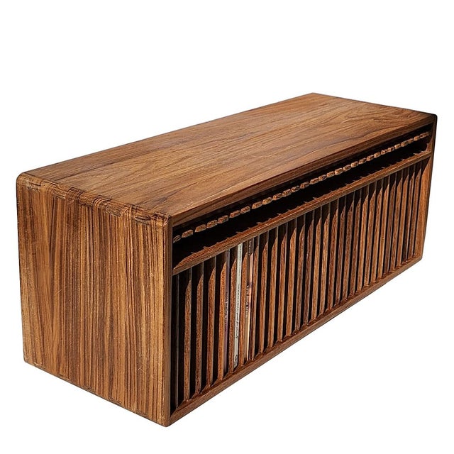 1980s Vintage Kalmar Teak Wood 30-Slot CD Rack For Sale - Image 5 of 9