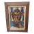Vintage Mosaic Art of Man's Face on Wood For Sale