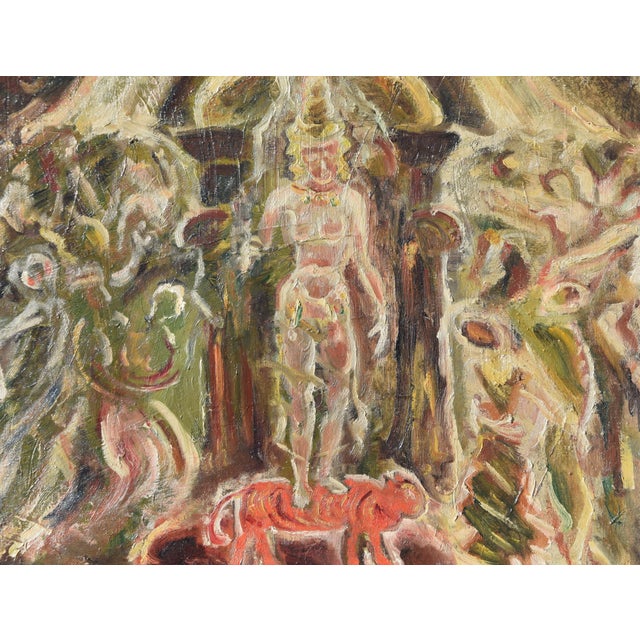Hans Gerson, Asian Scene, 1920, Oil on Canvas For Sale - Image 6 of 13