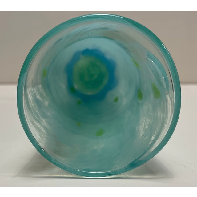 1990s Art Glass Flower Vase by Arien For Sale - Image 4 of 5