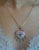 Large Rhodochrosite Heart Pendant With Emeralds & 14k Gold For Sale - Image 14 of 14