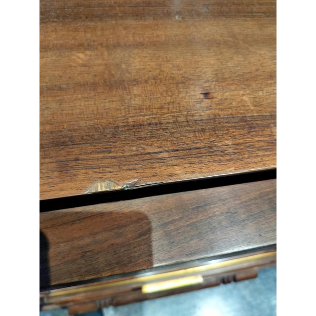 Brutalist French Art Deco Mahogany Sideboard in the Style of Charles Dudouyt For Sale - Image 13 of 14