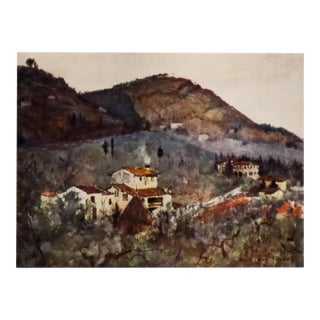 1905 Italian Original Print - Misty Morning - From Book Florence & Some Tuscan Cities For Sale