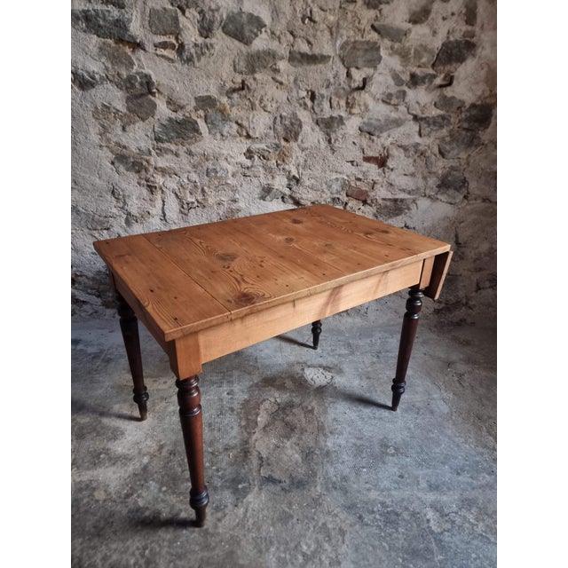 Vintage Extendable Kitchen or Writing Table, France, 1930s For Sale - Image 4 of 15