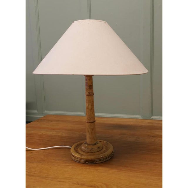 Hand-Carved Table Lamp, 1930s For Sale - Image 6 of 8
