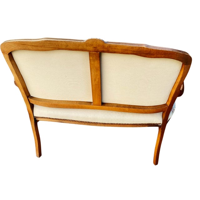 1950s Louis XV Rococo Sofa Bench, 1950s For Sale - Image 5 of 7