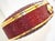 1990s Judith Leiber Heart Red Burgundy Crystal Gold Bag Purse Evening Vintage Minaudiere Shoulder Clutch For Sale - Image 5 of 11