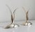Rare Mid-20th century organic form silverplate candlesticks circa 1950. Designed by Italian-American metalsmith Alfredo...