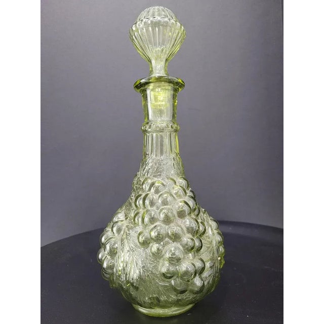 Vintage Avocado Green Fruit Bottle Decanter For Sale - Image 9 of 9