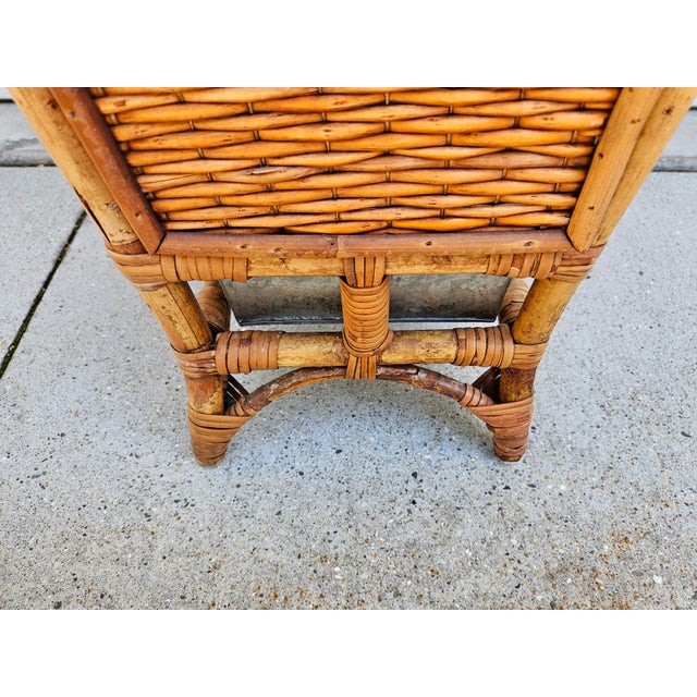 Bamboo Rattan Umbrella Stand For Sale - Image 13 of 15