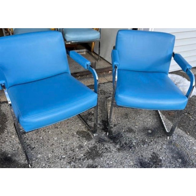 Mid-Century Milo Baughman for Thayer Coggin Institutional Cantilever Chairs -Set of 6 For Sale In New York - Image 6 of 12