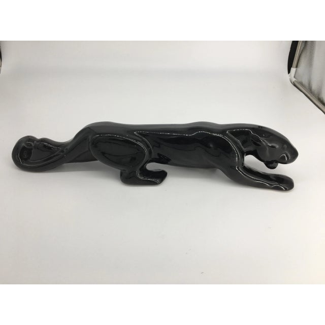Vintage Ceramic Royal Haeger - Style Black Panther Sculpture For Sale - Image 9 of 9