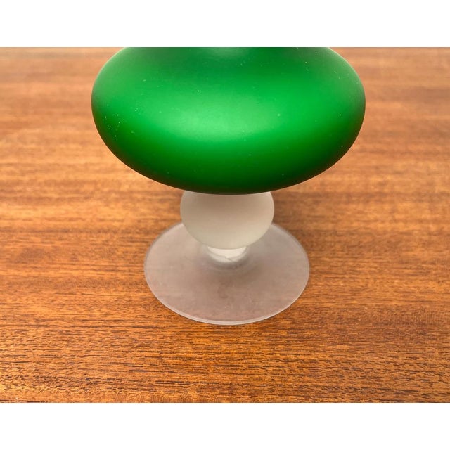 Glass Italian Satinato Series Vase and Glass attributed to Carlo Moretti, 1970s, Set of 2 For Sale - Image 7 of 18