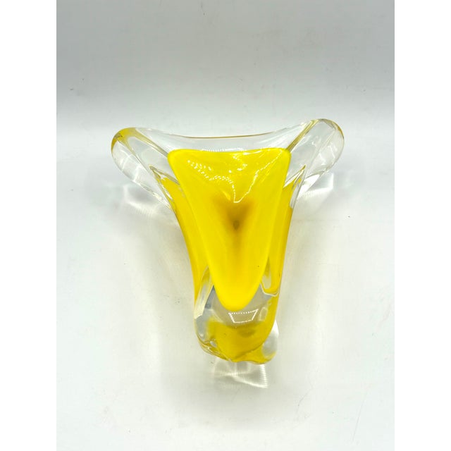 Italian Mid-Century Murano Sommerso Italian Glass Sculptural Catchall For Sale - Image 3 of 13