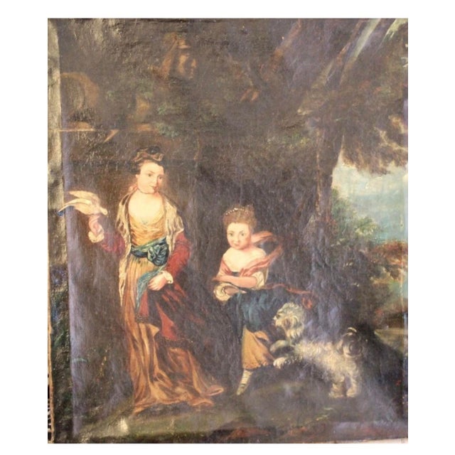 Traditional Antique Painting Van Rensselaer Children From Estate of Abigail Adams For Sale - Image 3 of 12
