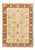 Mogul Collection Hand-Knotted Area Rug - Ivory 6' 2" x 8' 9" For Sale