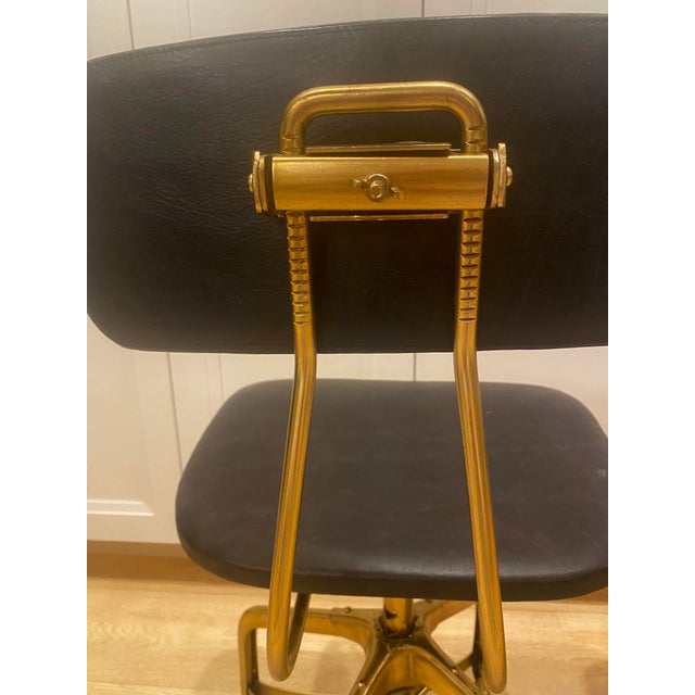 2020s Restoration Hardware 1940’s Style Vintage Toledo Bar Stools- Set of 2 For Sale - Image 5 of 11