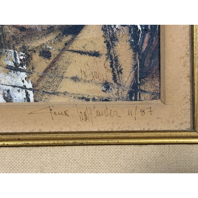 Plastic Gino Hollander, Malaga Stage, 1986, Acrylic on Cardboard, Framed For Sale - Image 7 of 10