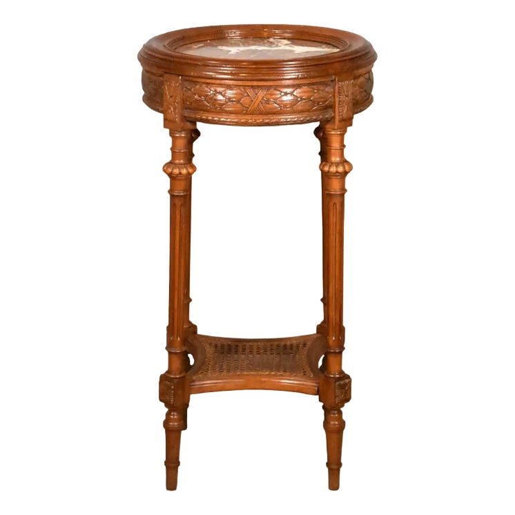 French Directoire Side Table in Walnut | Chairish