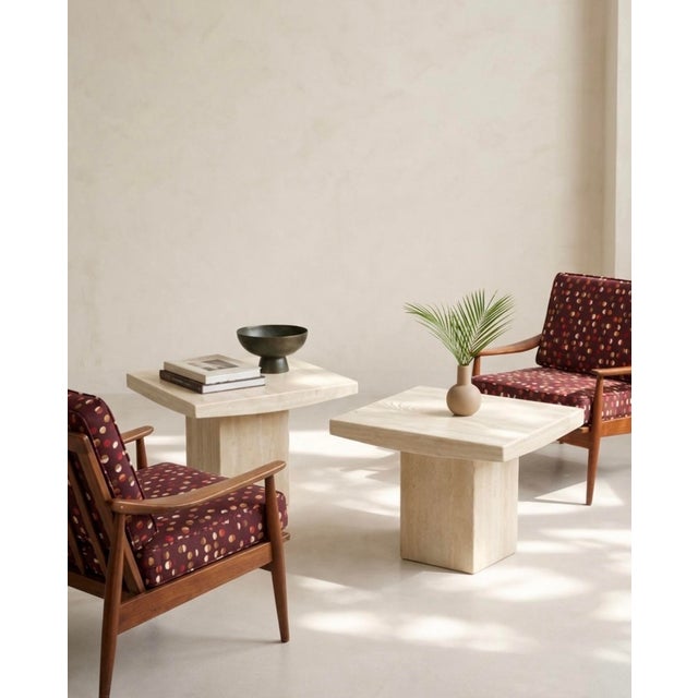 1960s Mid-Century Modern Scandinavian Teak Sculpted Arm Lounge Chairs - Pair For Sale - Image 5 of 7