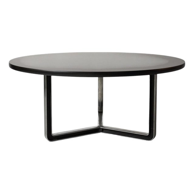 Black Round Tecno Table, 1970 For Sale